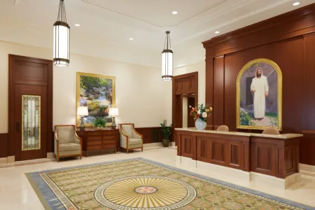 Temple themed sitting area